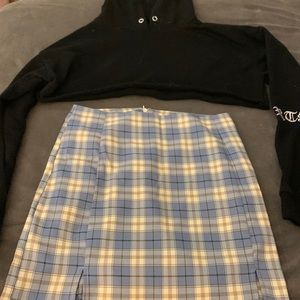 12 black shirts and one skirt